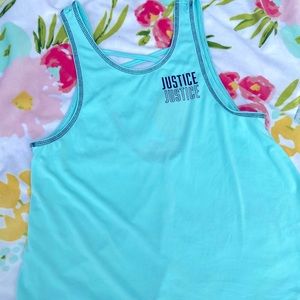 📚4/$20 JUSTICE CROSS BACK FLOWY RELAXED TANK TOP